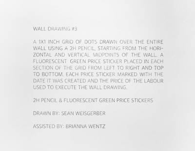 Wall Drawing #3 | Sean Weisgerber